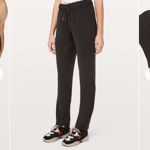 lululemon on the fly pant woven tall 33” (black)